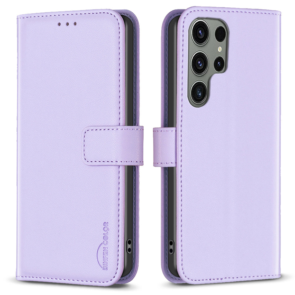 BINFEN COLOR BF17 For Samsung Galaxy S23 Ultra Phone Cover PU Leather Phone Case with Stand Wallet BINFEN COLOR BF17 For Samsung Galaxy S23 Ultra Phone Cover PU Leather Phone Case with Stand Wallet